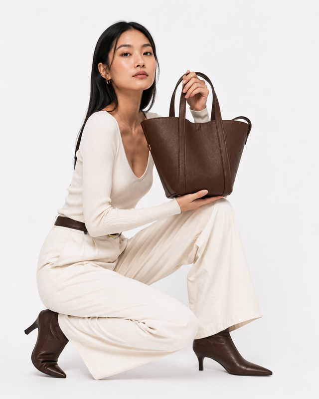 Leather Bucket Bag