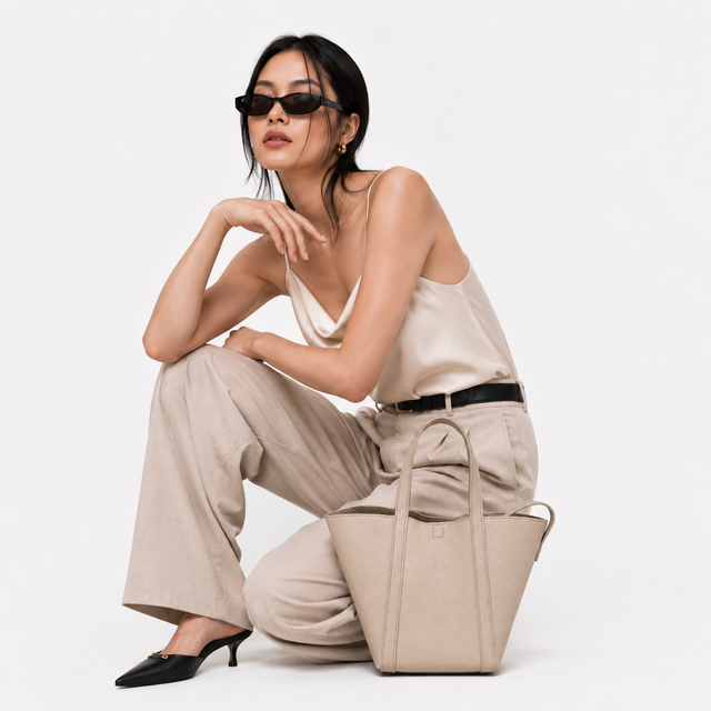 Leather Bucket Bag